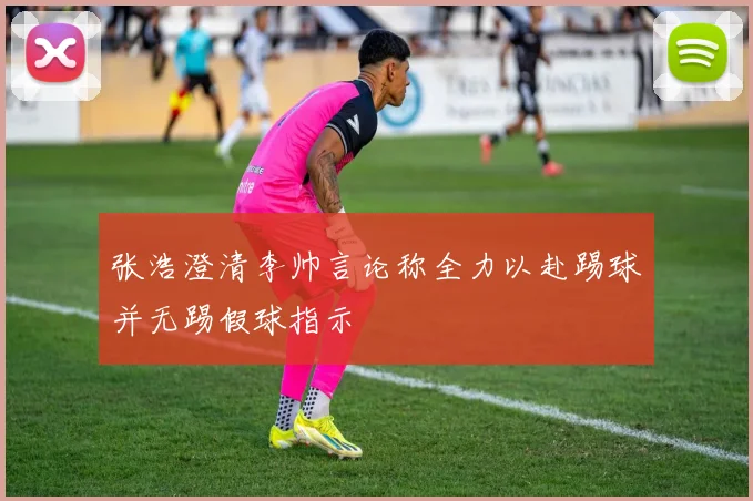 张浩澄清李帅言论称全力以赴踢球并无踢假球指示